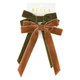 Velvet Hair Bows - Green/Brown