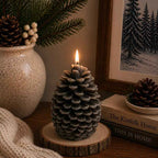 Kozie Pine Cone Candle 8"