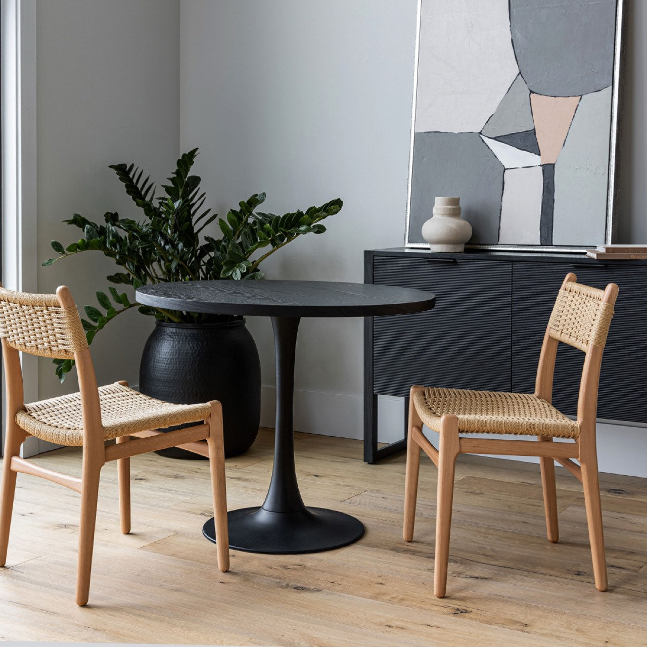 Surface Pedestal Dining Table - Black