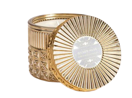 Gilded Muse Gold Exotic Blossom & Basil Candle