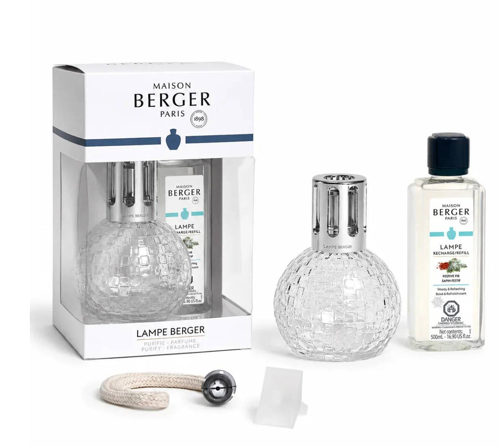 Disco Clear Fragrance Lamp Gift Set with 250ml Festive Fir