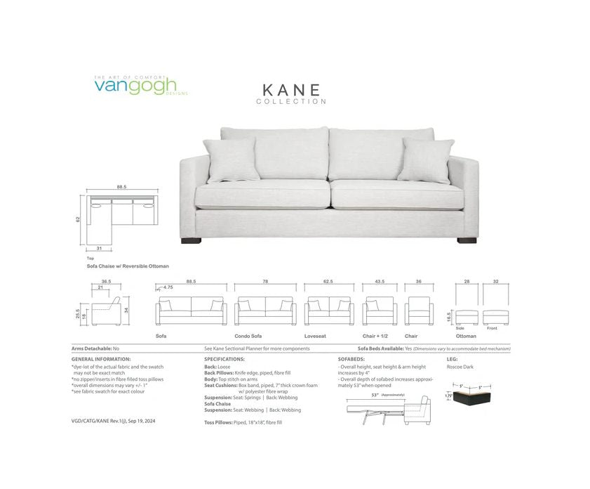 Kane Sofa/Sectional