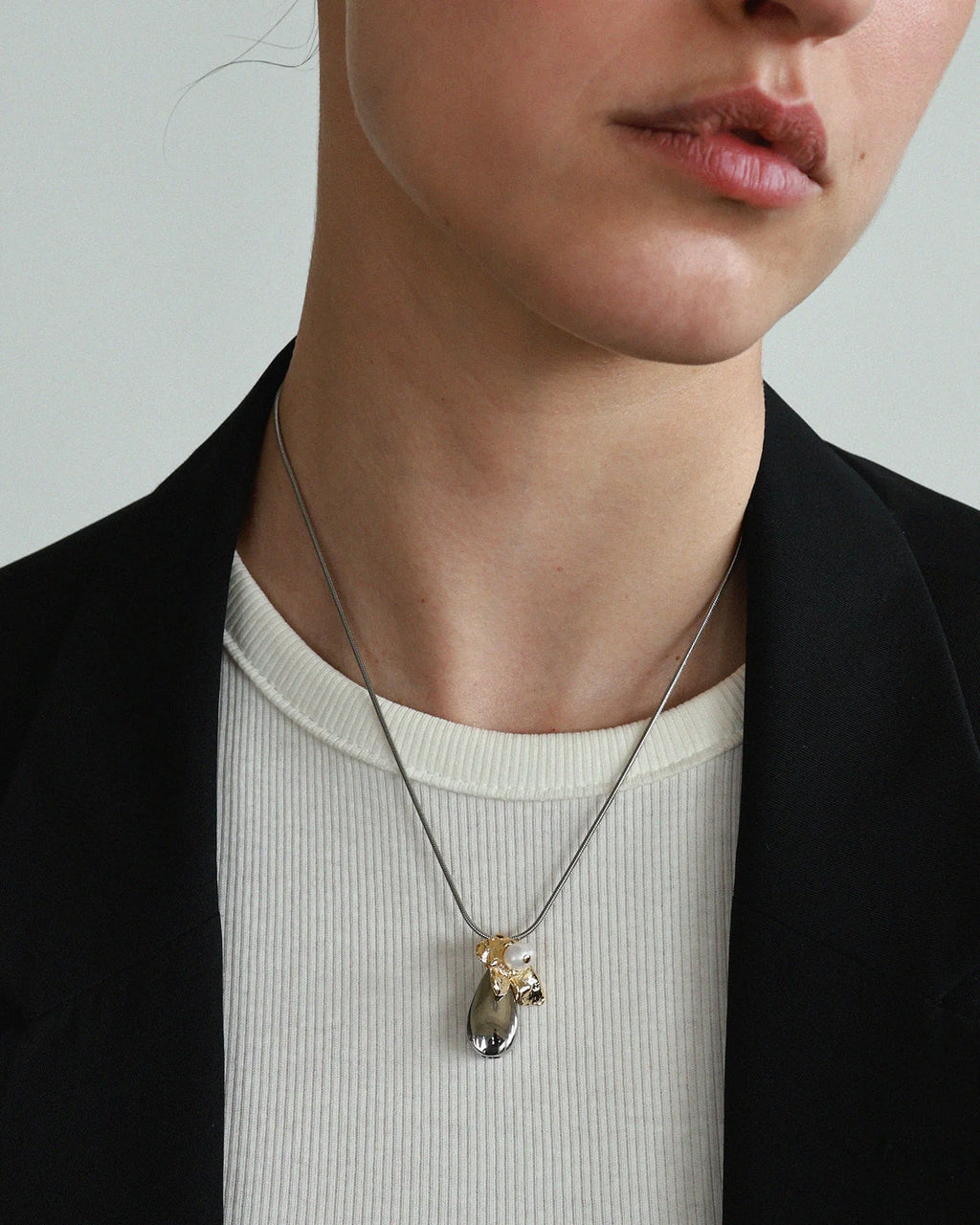 Aura Two-Tone Keepsake Necklace