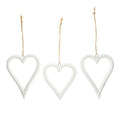 Ceramic Bisque Heart Ornament- Large