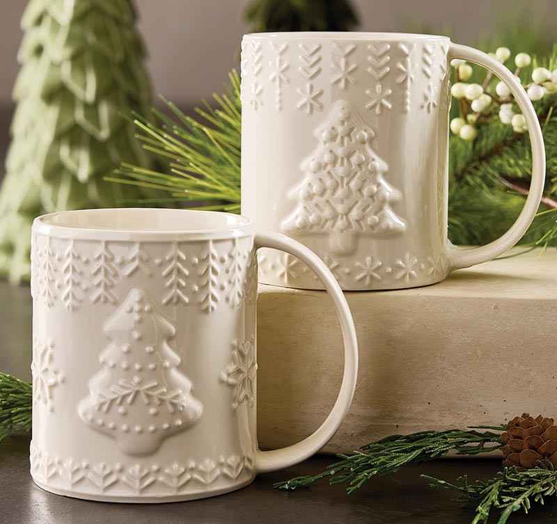 Embossed Mug - Tree Snowflake