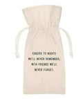 Linen Wine Bag- Cheers & Friends