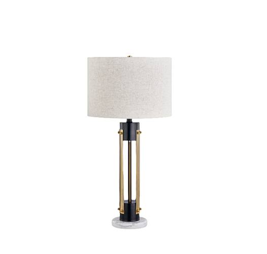 Black & Gold Table Lamp w/Marble Base