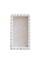 White Marble Scalloped Bridge Tray