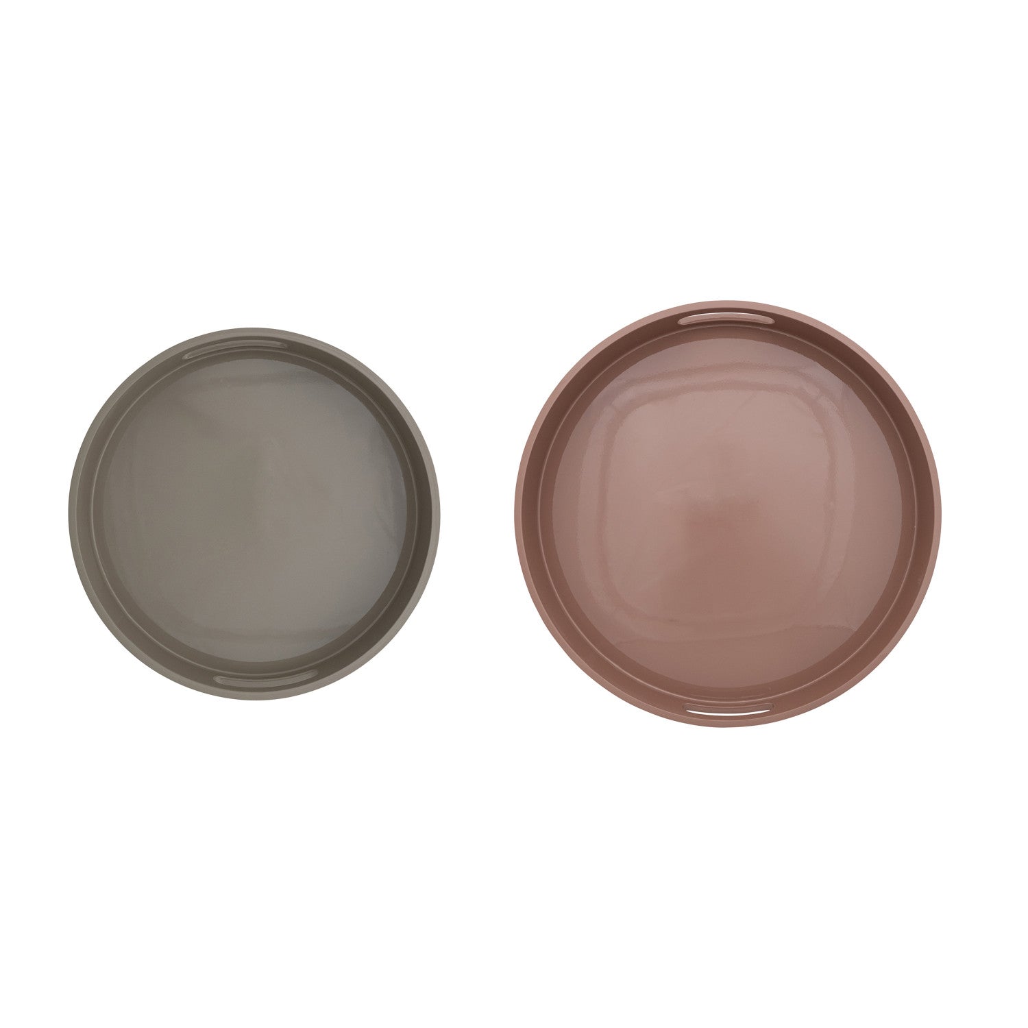 Brown MDF Lacquered Tray w/ Handles 18"D
