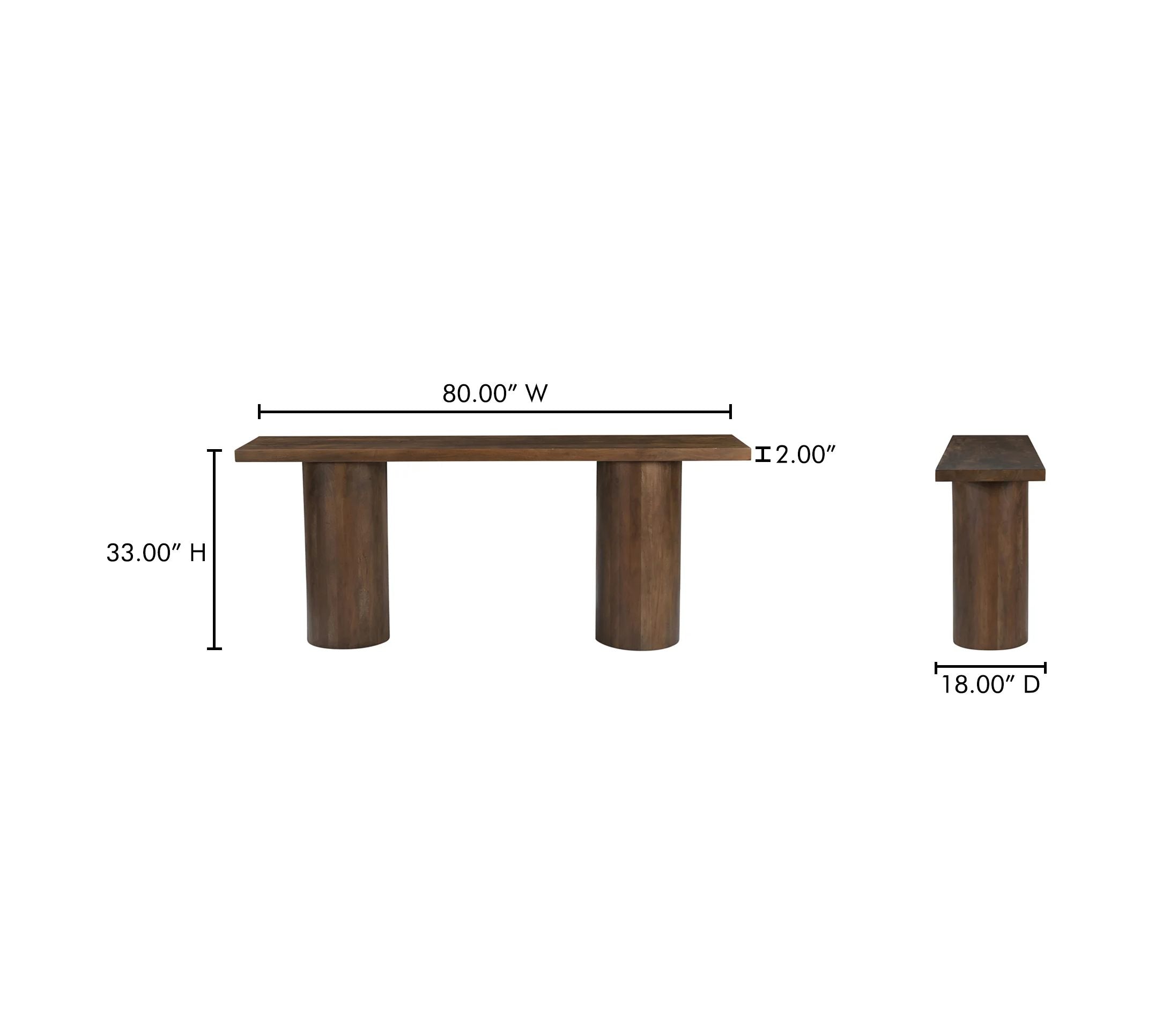 Hadley Console Table Warm Brown