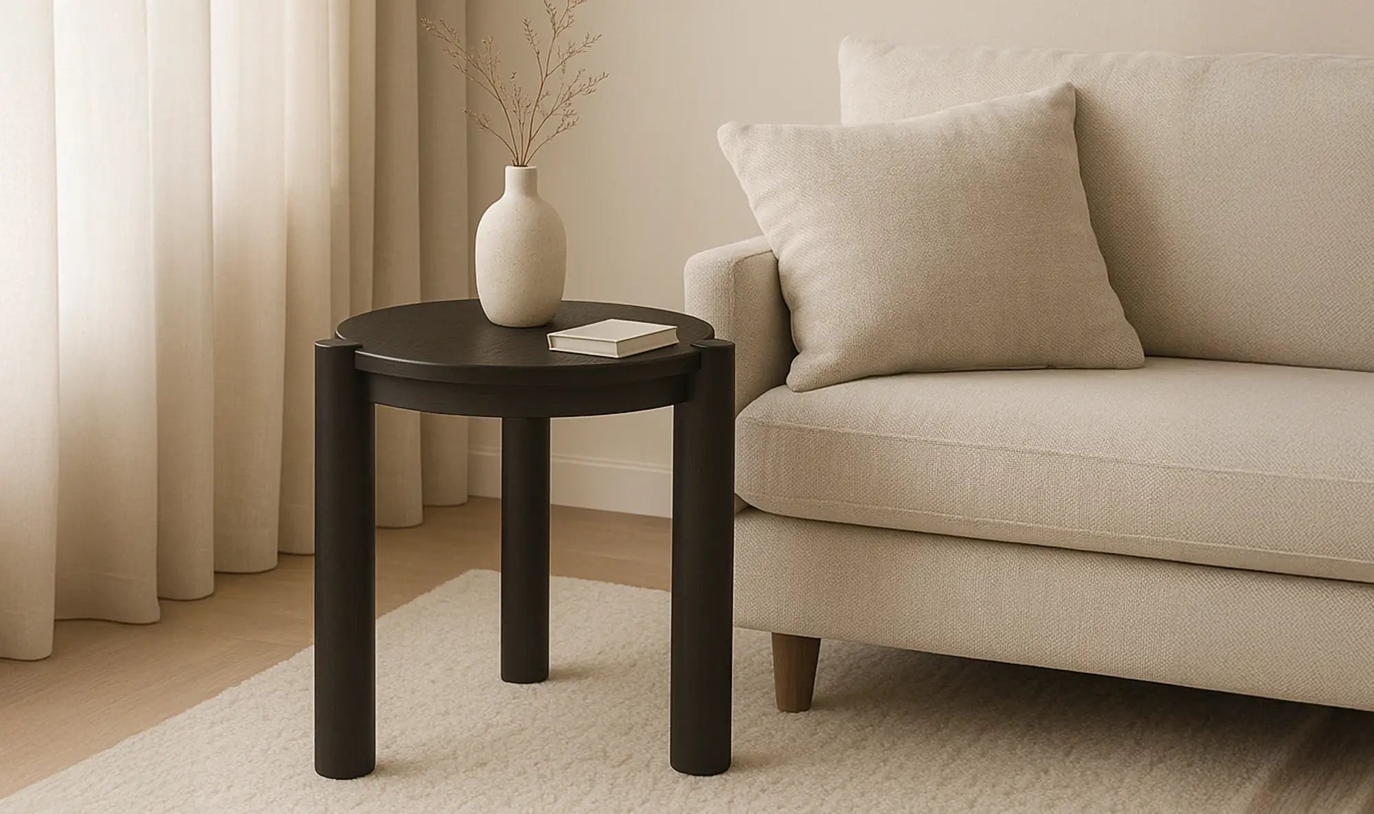 Jack Side Table in Brushed Dark Brown