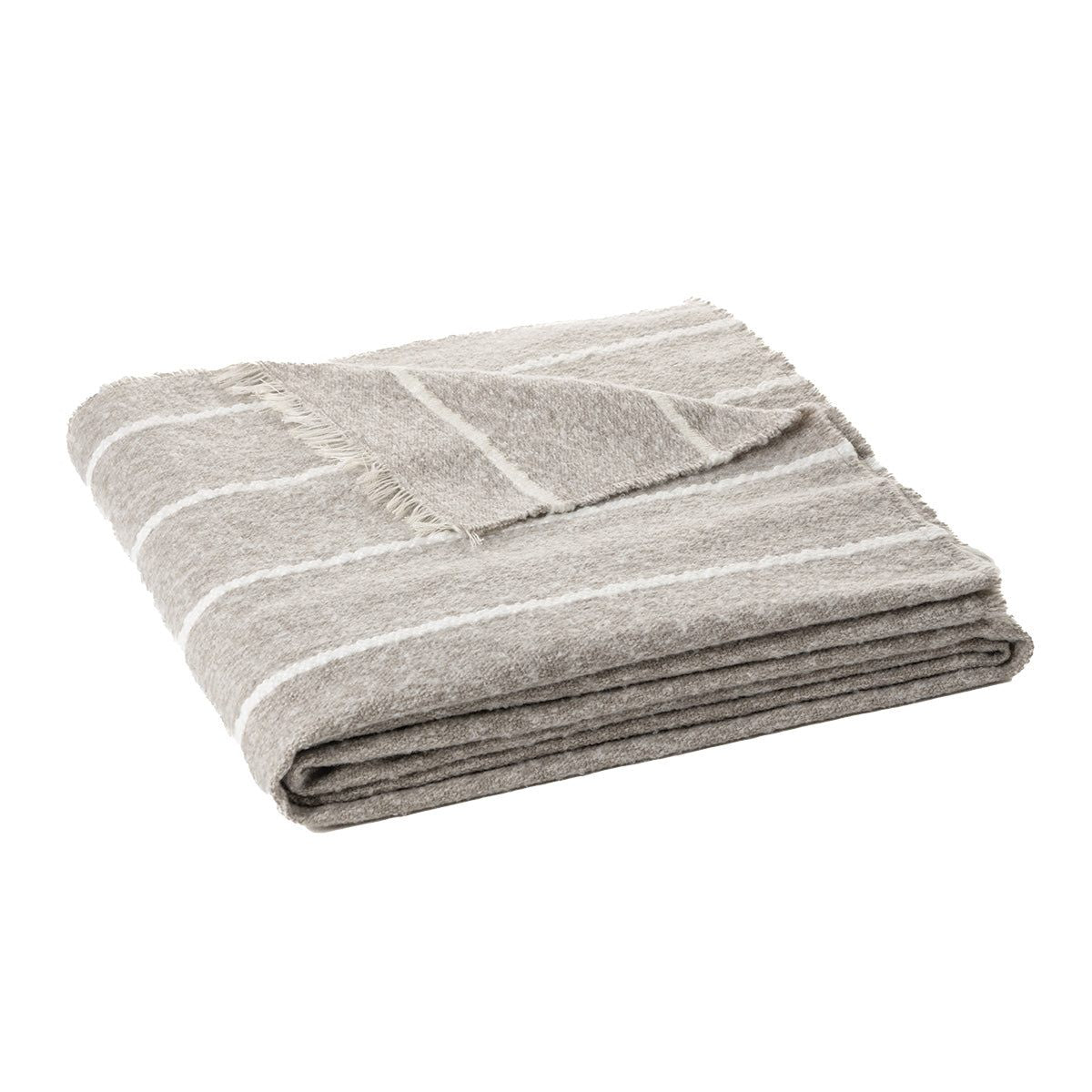 Choupi Grey and White Striped Throw