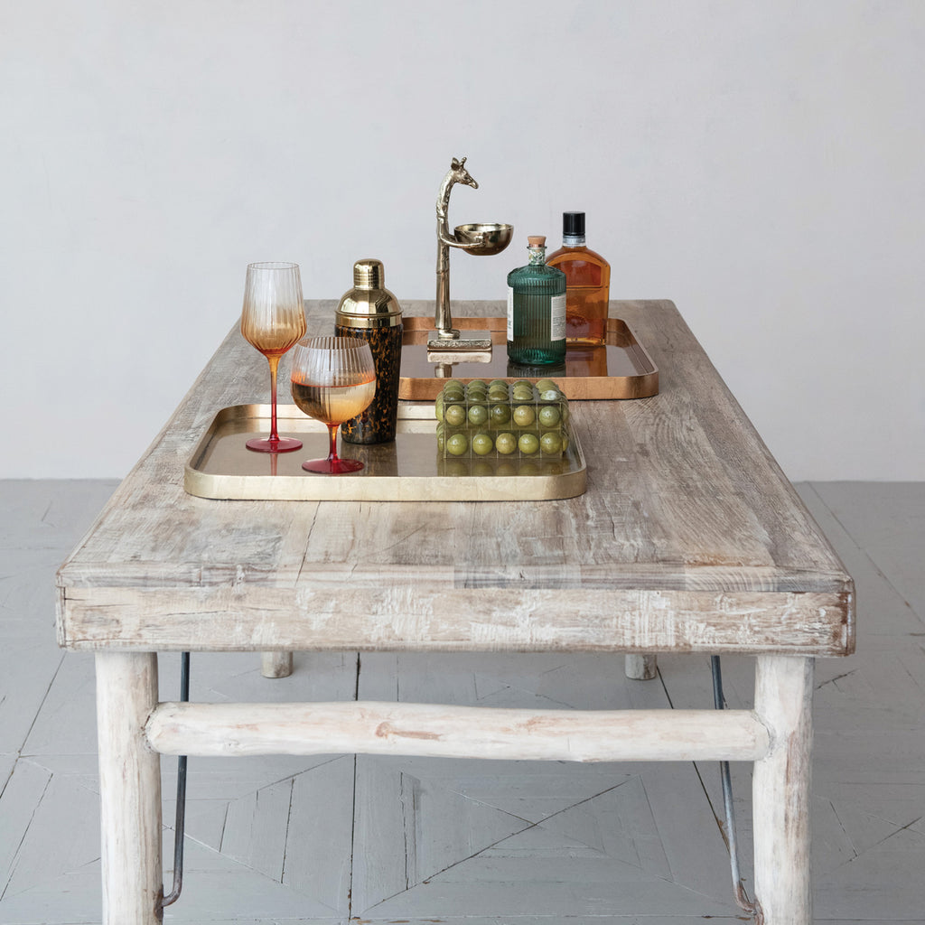 Copper MDF Lacquered Tray w/ Foil