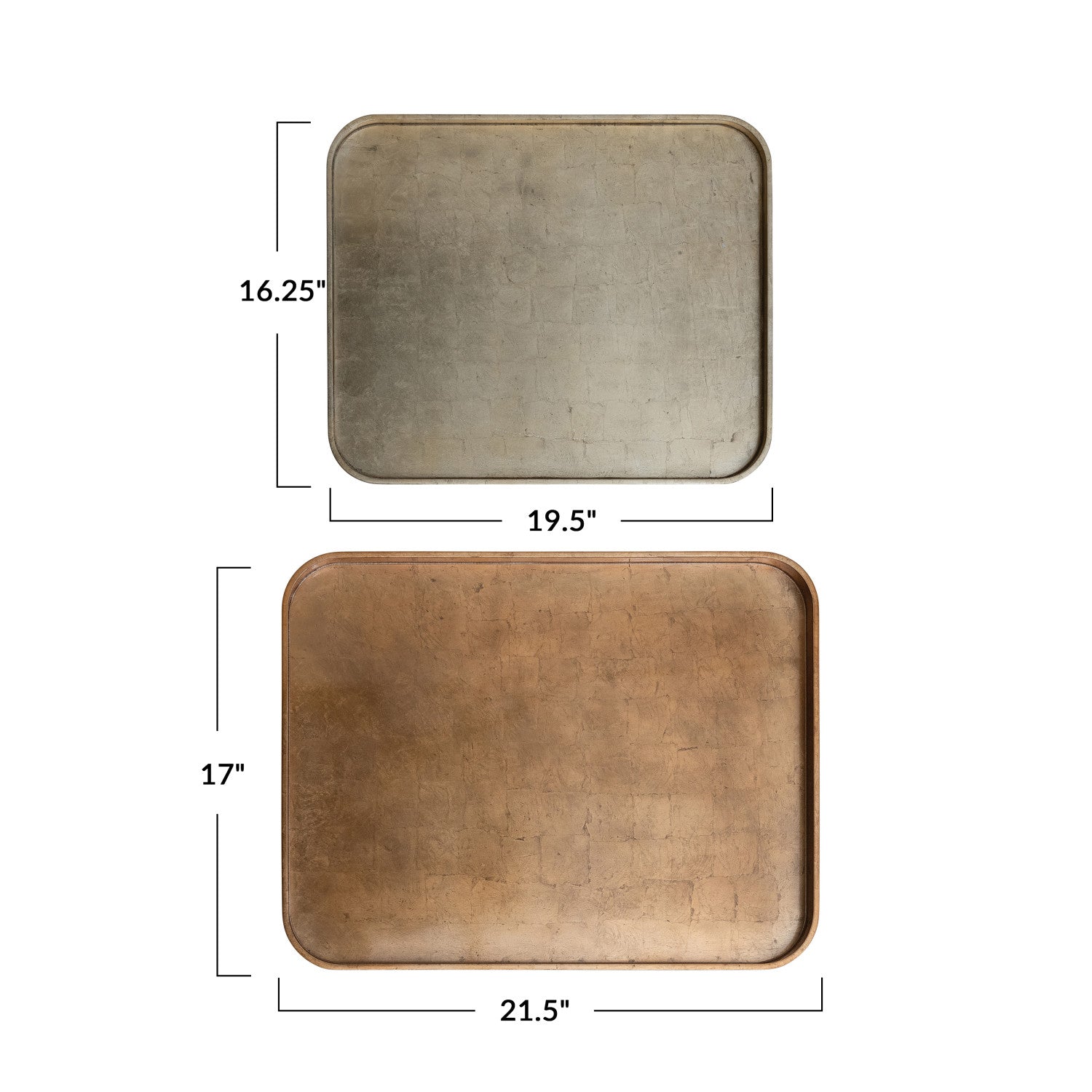 Copper MDF Lacquered Tray w/ Foil