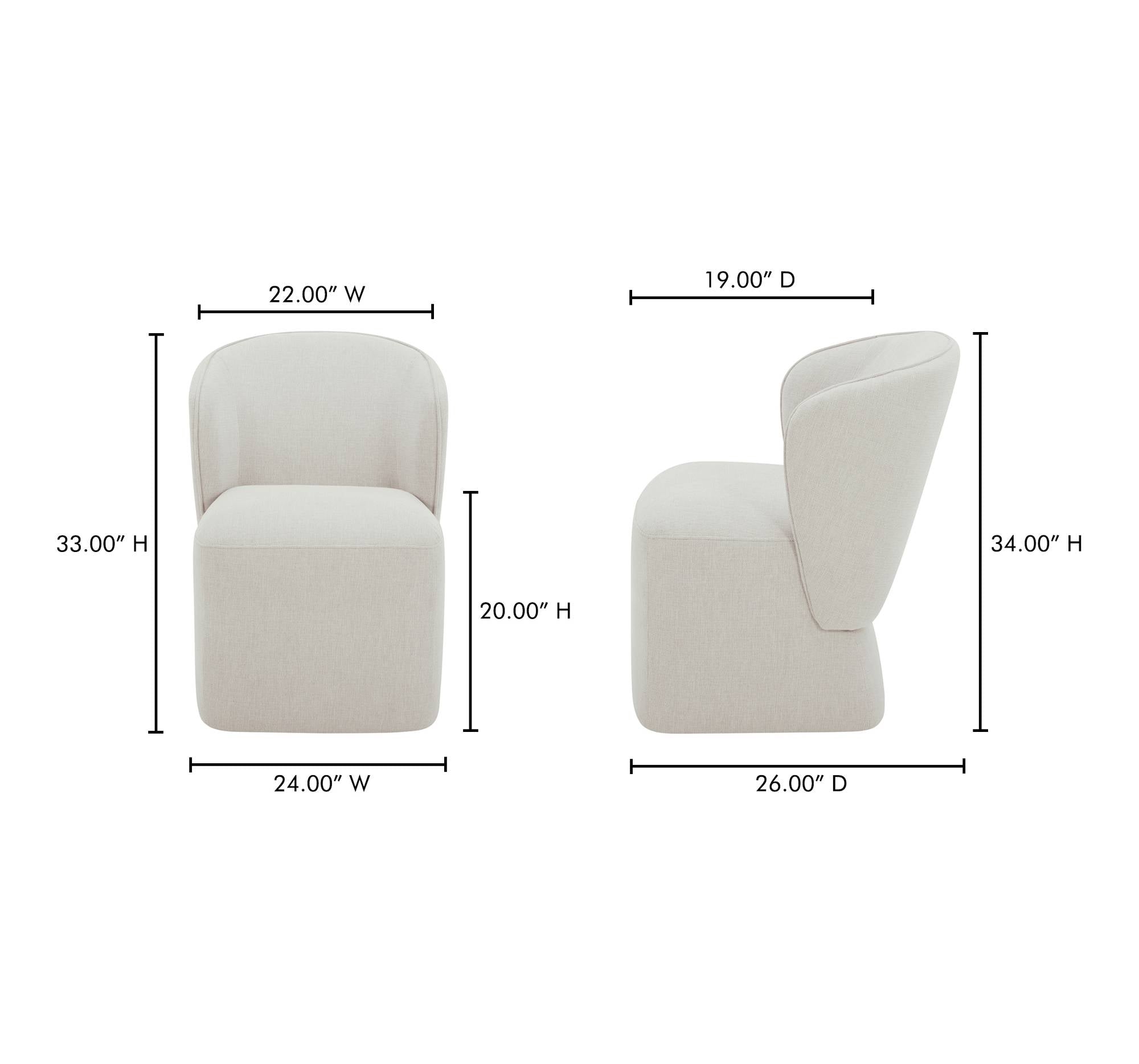 Larson Rolling Dining Chair