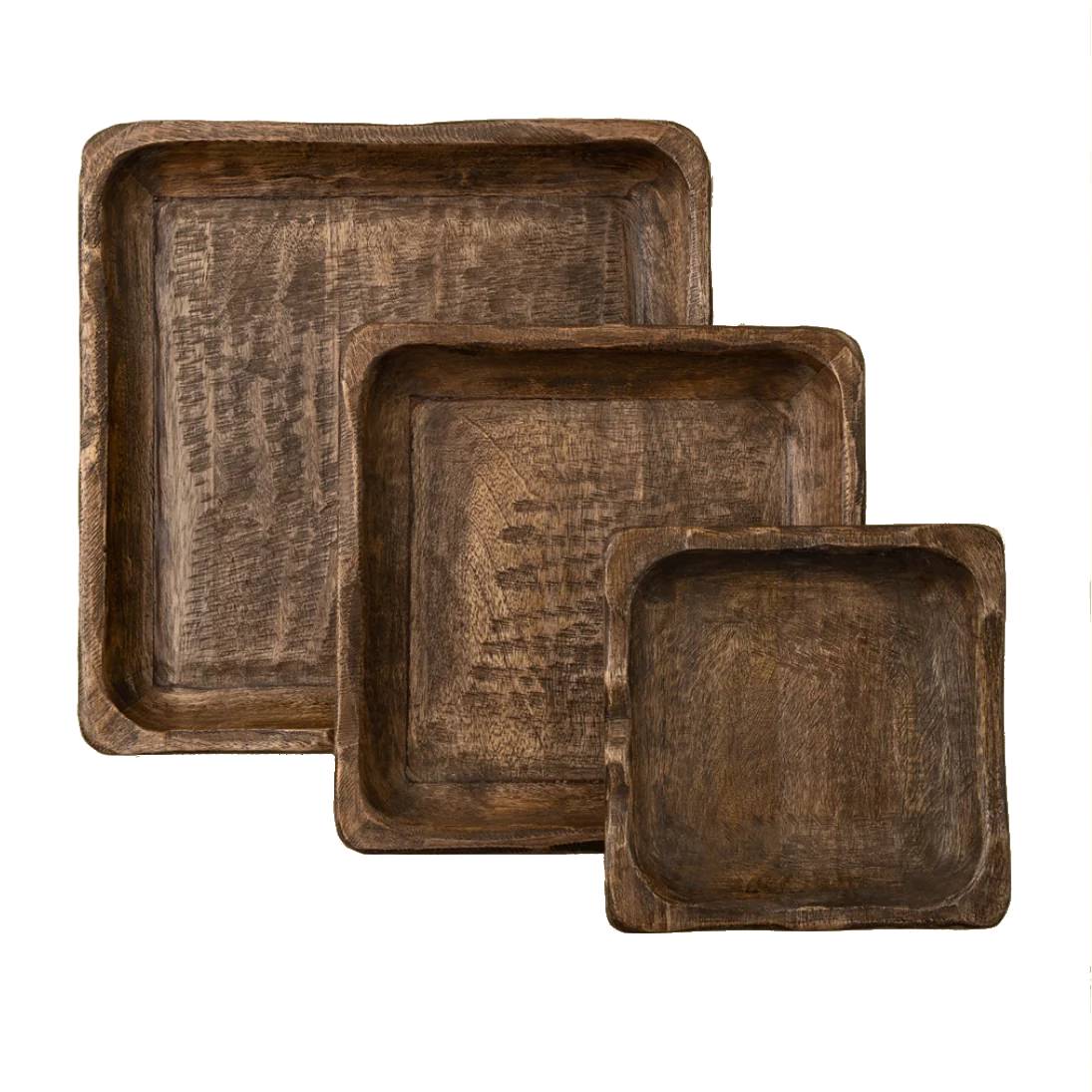 Briar Square Mango Wood Tray- Small 9 X 9