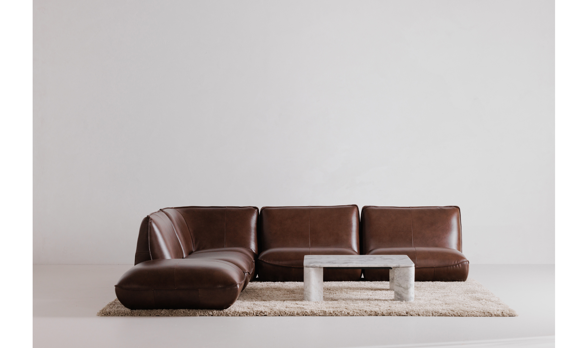 Segment Marble Ashen Grey Coffee Table