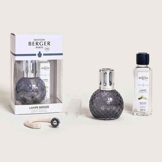 Disco Fragrance Lamp Gift Set Grey + 250ml Pure White Tea
