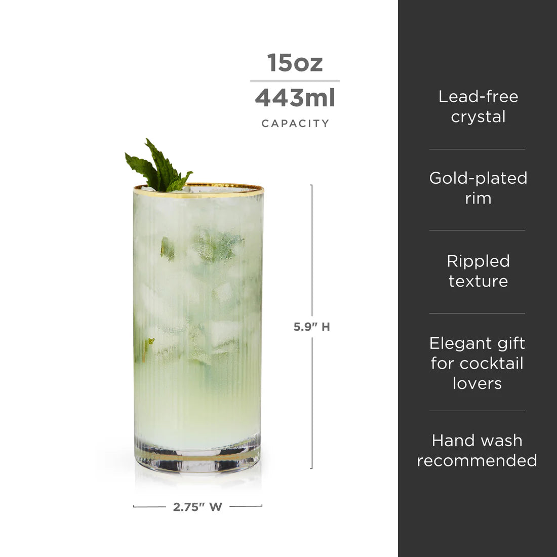 Meridian Highball Viski Glasses