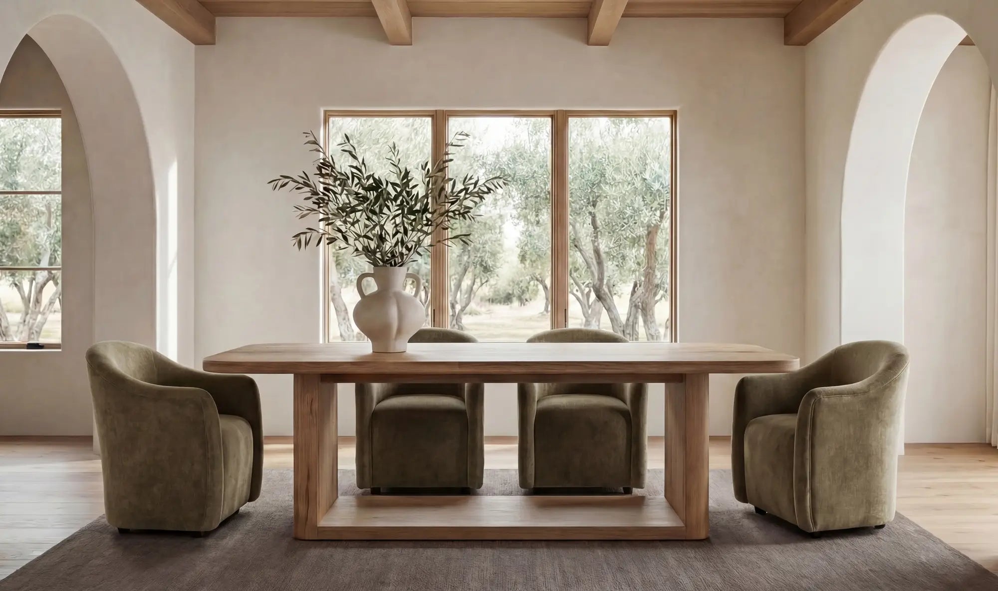 Drava Rolling Dinning Chair Green