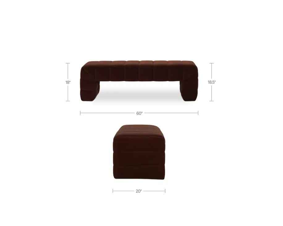 Verity Bench Warm Brown