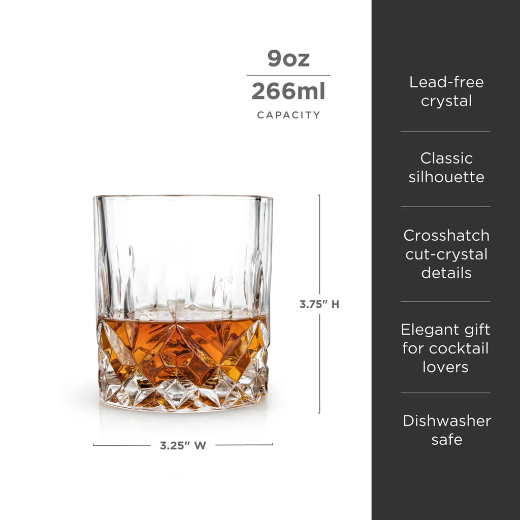Viski Admiral Crystal Tumbler S/2