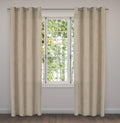 Corduroy Solid Natural Curtain Panel