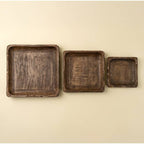Briar Square Mango Wood Tray- Small 9 X 9