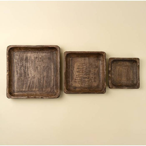Briar Square Mango Wood Tray - Large 15 X 15