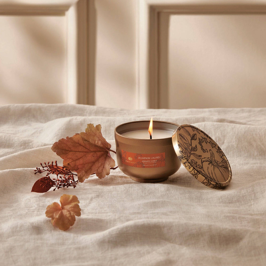 Pumpkin Laurel 6.5oz Tin Candle
