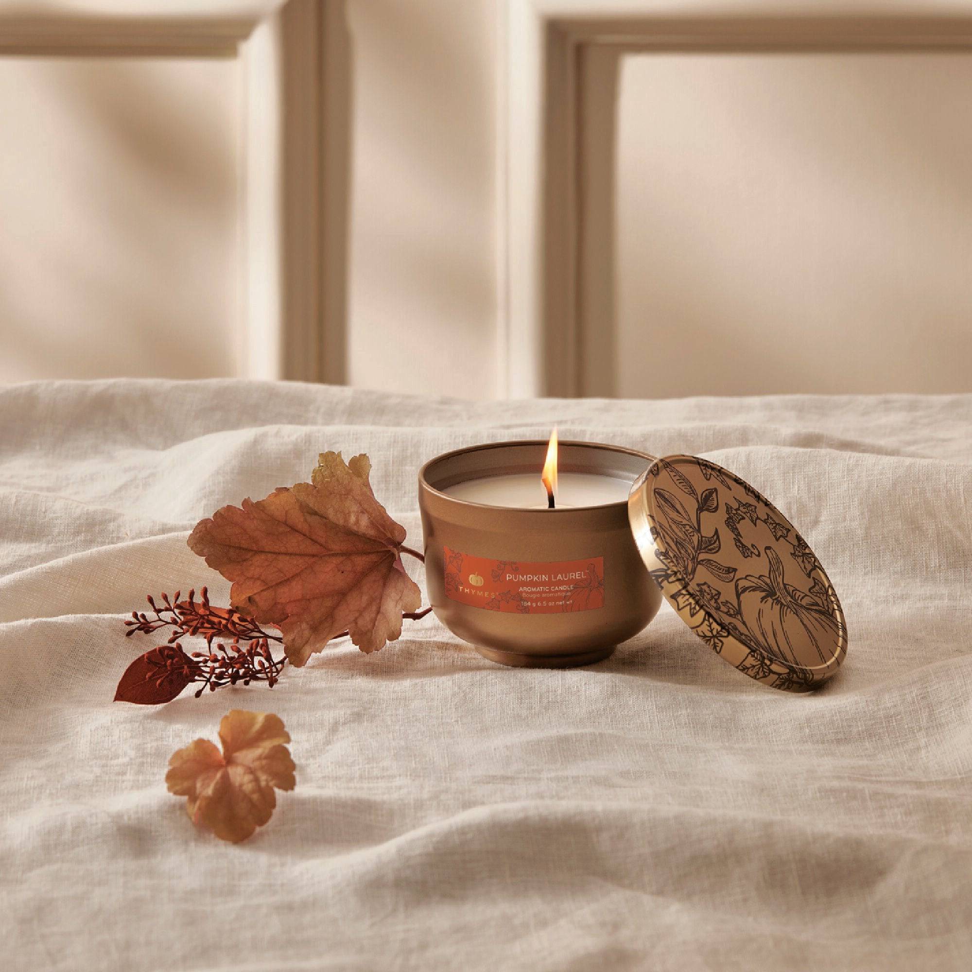 Pumpkin Laurel 6.5oz Tin Candle