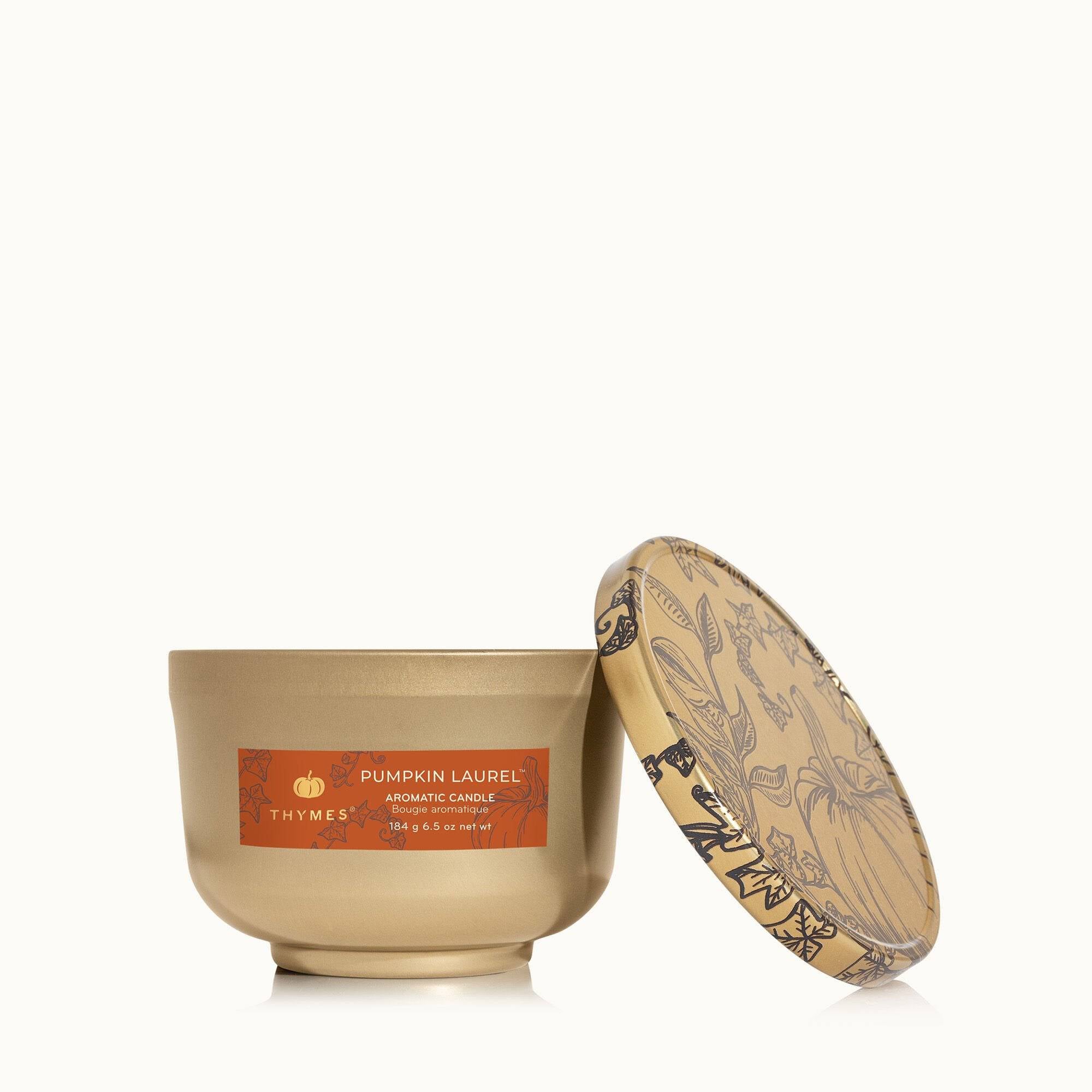Pumpkin Laurel 6.5oz Tin Candle