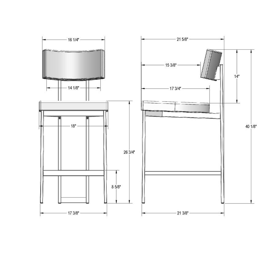 Lucas Stool by Amisco