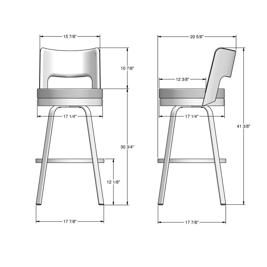 Brock Stool by Amisco