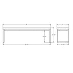 Dryden  Bench Upholstered Seat