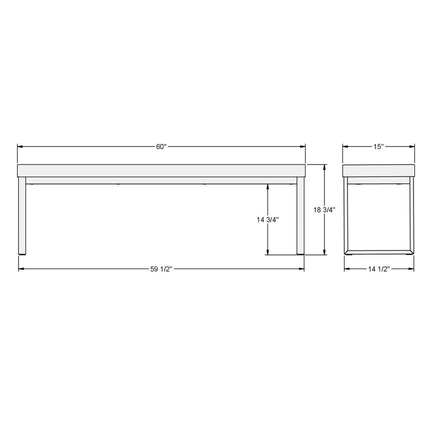 Dryden  Bench Upholstered Seat