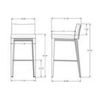 Ethan non swivel stool