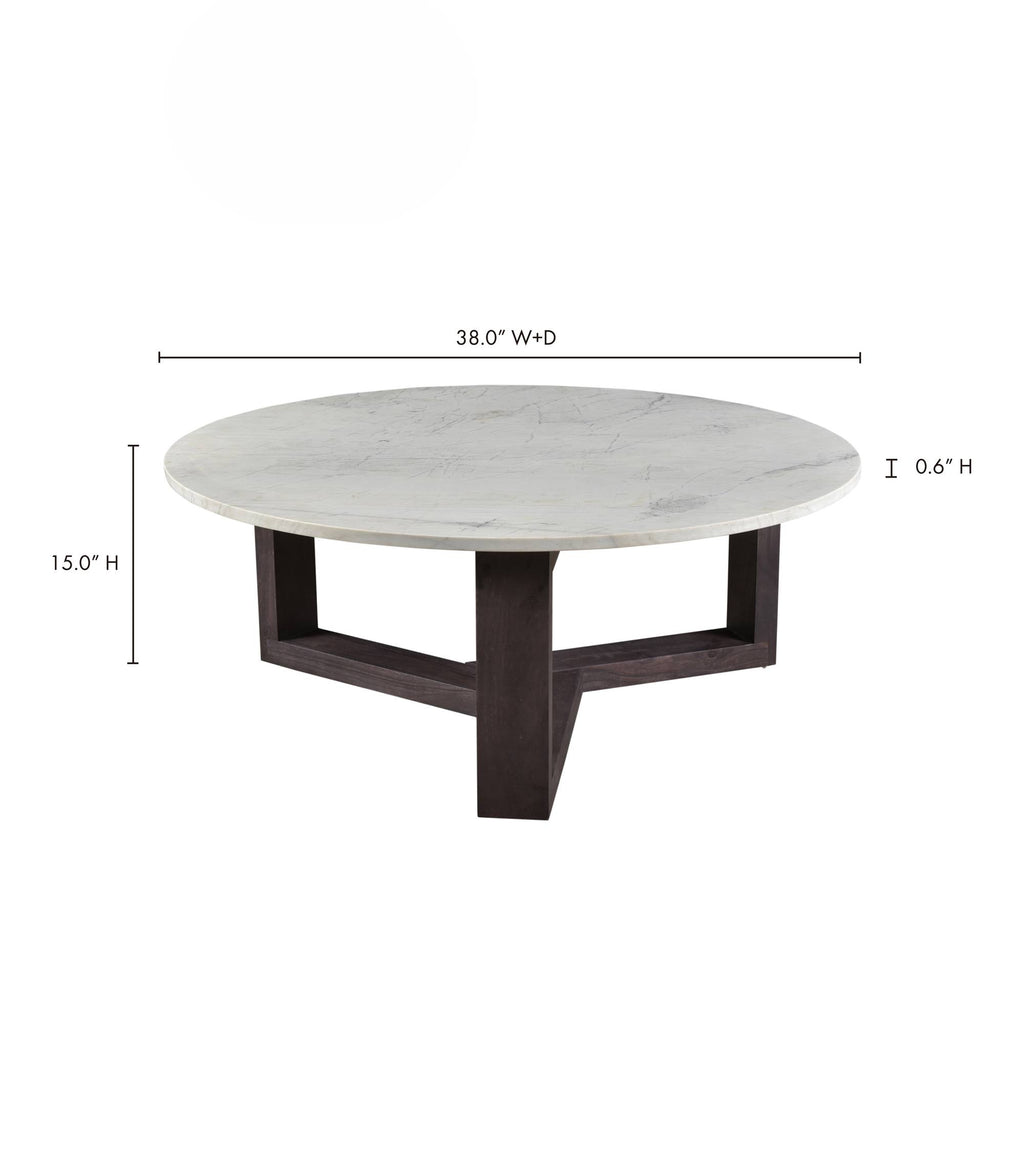 Jinxx Round Coffee Table Marble / Wood