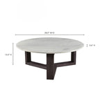 Jinxx Round Coffee Table Marble / Wood
