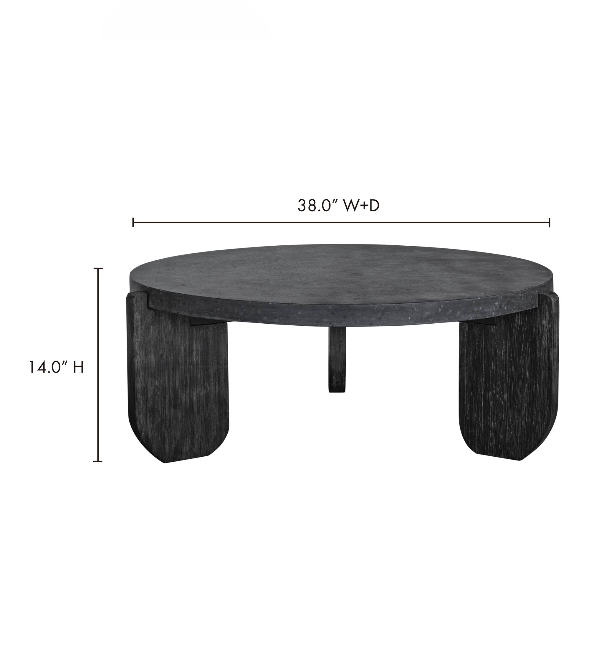 Wunder Round Blk Coffee Table