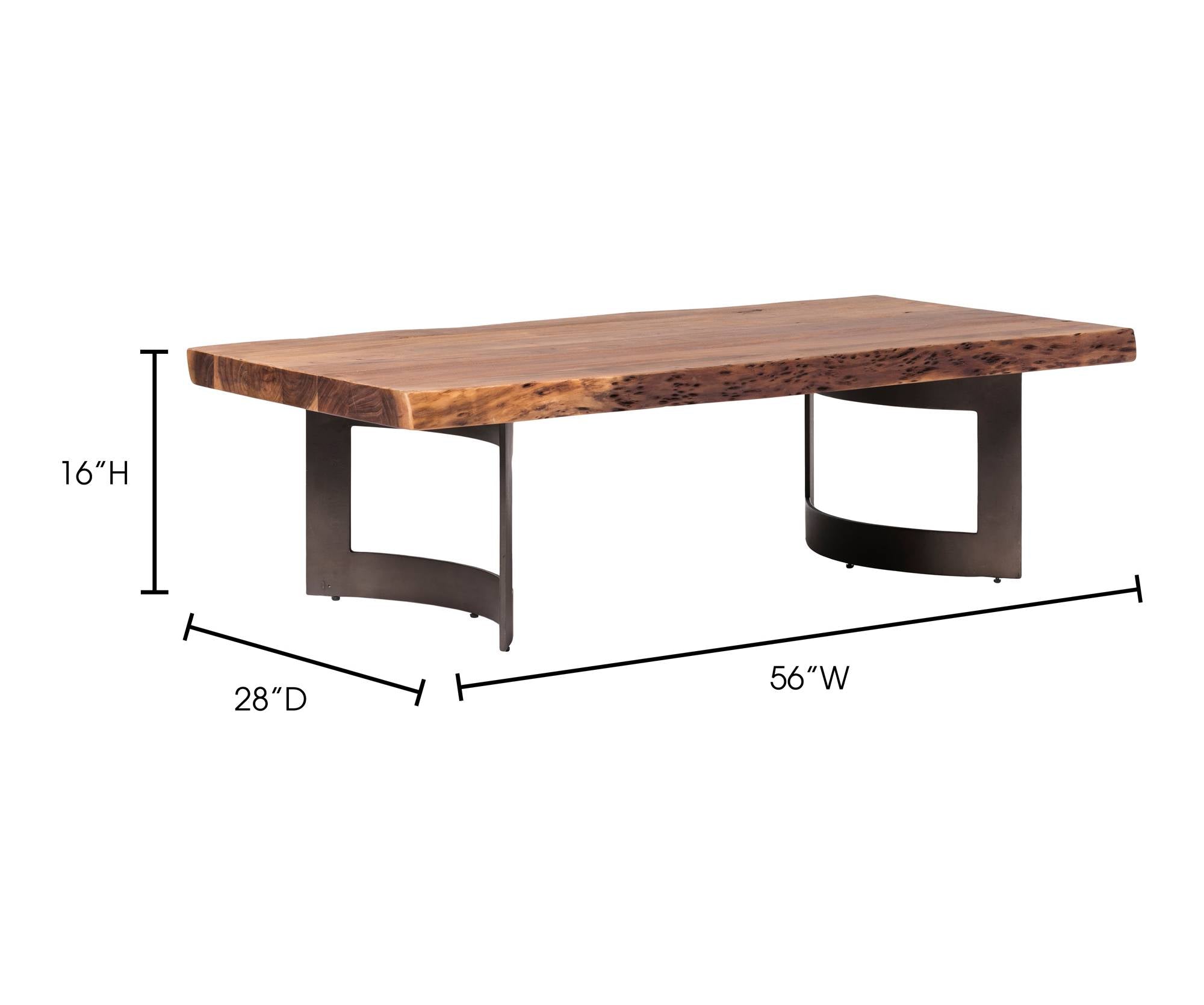 Bent Live Edge Coffee Table