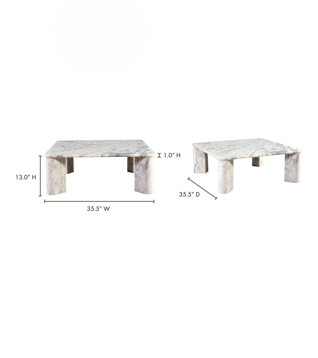 Segment Marble Ashen Grey Coffee Table