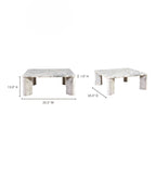 Segment Marble Ashen Grey Coffee Table