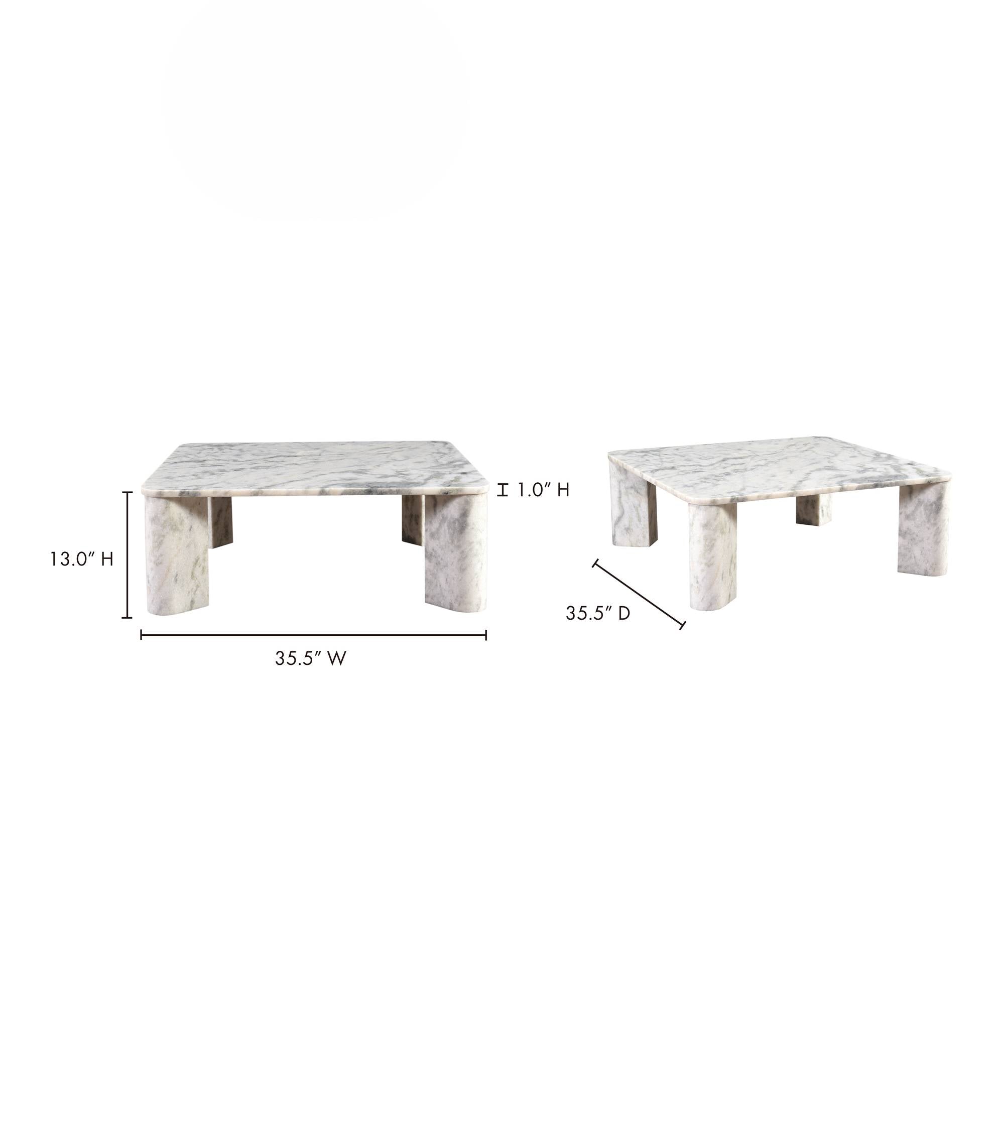 Segment Marble Ashen Grey Coffee Table
