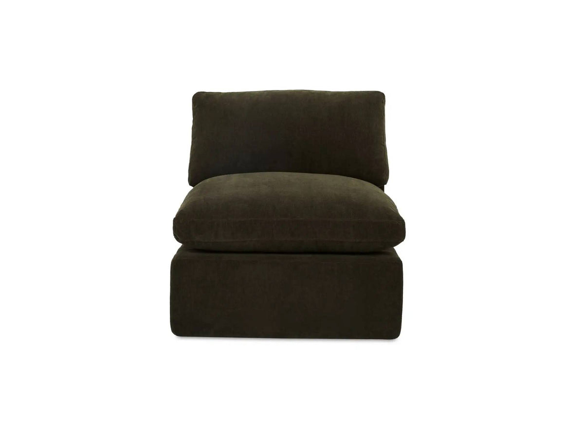 Cates Slipper Chair Dark Green