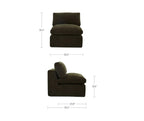 Cates Slipper Chair Dark Green